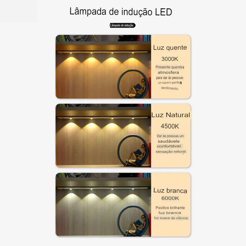 Magnetic Led Lamp With Motion Sensor Easy Installation Elegant and Modern Design-IMMEDIATE SHIP TO TOD BRAZIL