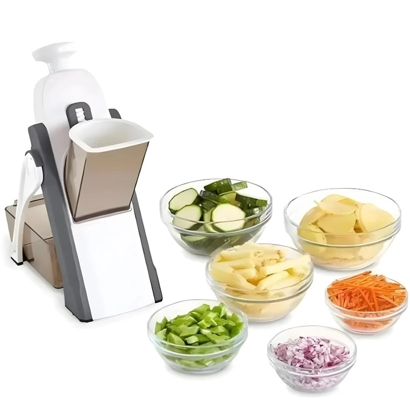 5 Functions For Cutting Potato, Vegetables, Green and Fruit Inox Multi Manual Cutter